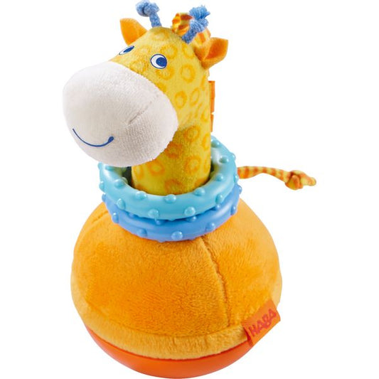 Wobbly Wonders: Roly-Poly Giraffe with Teething Rings