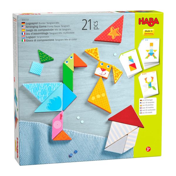 Hilarious Hues: Funny Faces Tangram Puzzle Set