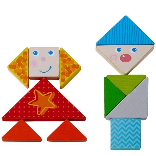 Hilarious Hues: Funny Faces Tangram Puzzle Set